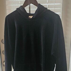 Eileen Fisher Cotton Velour Hoode Top Size L